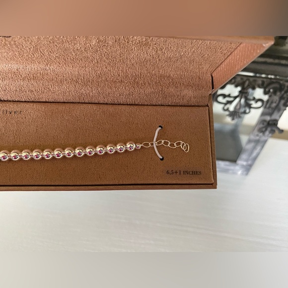 NEW STERLING SILVER 925  HEART CHARM CHAIN BRACELET MIA FIORE CLASSIC ITALY - Picture 3 of 6